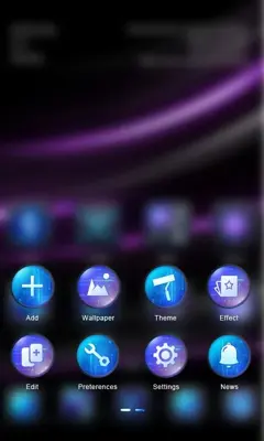 Purple Light GOLauncher EX Theme android App screenshot 1