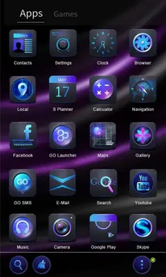 Purple Light GOLauncher EX Theme android App screenshot 3