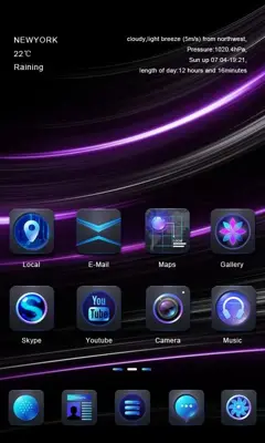 Purple Light GOLauncher EX Theme android App screenshot 4