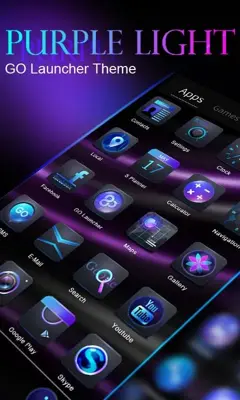 Purple Light GOLauncher EX Theme android App screenshot 5